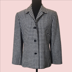 Vintage Rafaella Houndstooth Blazer  Size 10